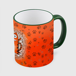 Кружка 3D Kot da Vinci, цвет: 3D-зеленый кант