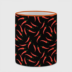 Кружка 3D Перец паттерн, цвет: 3D-оранжевый кант — фото 2