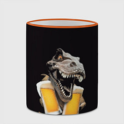 Кружка 3D Пивозавр 1, цвет: 3D-оранжевый кант — фото 2