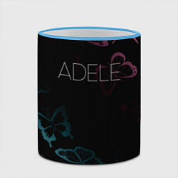 Кружка 3D Adele Бабочки, цвет: 3D-небесно-голубой кант — фото 2