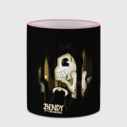 Кружка 3D Bendy And The Ink Machine подтеки, цвет: 3D-розовый кант — фото 2