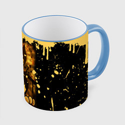 Кружка 3D Bendy And The Ink Machine Игра Бенди, цвет: 3D-небесно-голубой кант