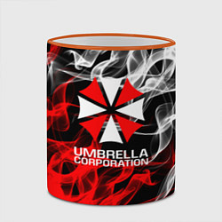 Кружка 3D Umbrella Corporation Fire, цвет: 3D-оранжевый кант — фото 2