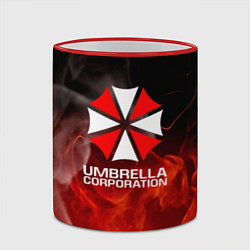 Кружка 3D Umbrella Corporation пламя, цвет: 3D-красный кант — фото 2
