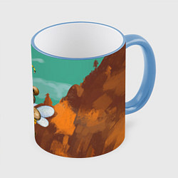 Кружка цветная Медвежонок - пчела