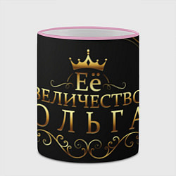 Кружка 3D Её величество ОЛЬГА, цвет: 3D-розовый кант — фото 2