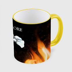 Кружка 3D Клеймор Клэр Лаки, цвет: 3D-желтый кант