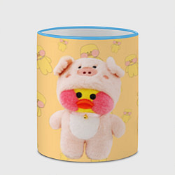 Кружка 3D УТКА УТЯ ЛАЛАФАНФАН, цвет: 3D-небесно-голубой кант — фото 2