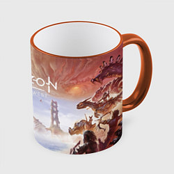 Кружка 3D Horizon FW Противостояние, цвет: 3D-оранжевый кант