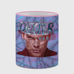 Кружка 3D Декстер: New Blood, цвет: 3D-розовый кант — фото 2