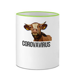 Кружка 3D Corovavirus, цвет: 3D-светло-зеленый кант — фото 2