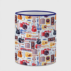 Кружка 3D Рок Музыкант, цвет: 3D-синий кант — фото 2