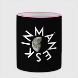 Кружка 3D Манескин и луна, цвет: 3D-розовый кант — фото 2