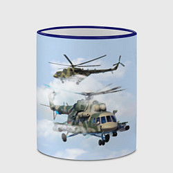 Кружка 3D Ми-8 Вертолёт, цвет: 3D-синий кант — фото 2