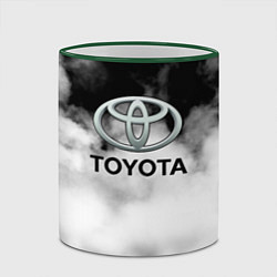 Кружка 3D Toyota облако, цвет: 3D-зеленый кант — фото 2