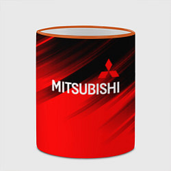 Кружка 3D Mitsubishi - Red Sport, цвет: 3D-оранжевый кант — фото 2