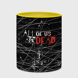 Кружка 3D Мы все мертвы All of Us Are Dead, цвет: 3D-белый + желтый — фото 2