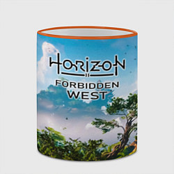 Кружка 3D Horizon Forbidden West Хоризон Запретный Запад, цвет: 3D-оранжевый кант — фото 2