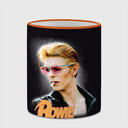 Кружка 3D David Bowie Smoking, цвет: 3D-оранжевый кант — фото 2