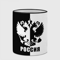 Кружка 3D РОССИЯ чёрно-белое, цвет: 3D-черный кант — фото 2