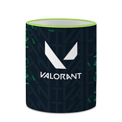 Кружка 3D Valorant Green Fire, цвет: 3D-светло-зеленый кант — фото 2