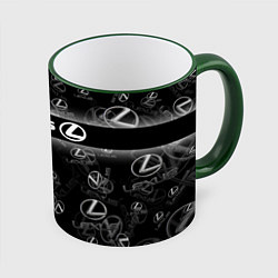 Кружка 3D LEXUS SPORT PATTERN, цвет: 3D-зеленый кант