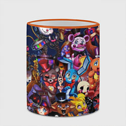 Кружка 3D Cute Fnaf Pattern, цвет: 3D-оранжевый кант — фото 2