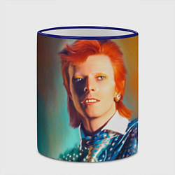 Кружка 3D Ziggy Stardust Portrait, цвет: 3D-синий кант — фото 2