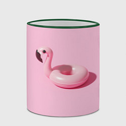 Кружка 3D Flamingos Розовый фламинго, цвет: 3D-зеленый кант — фото 2