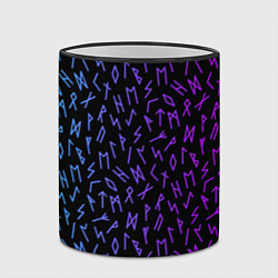 Кружка 3D Рунический алфавит Neon pattern, цвет: 3D-черный кант — фото 2