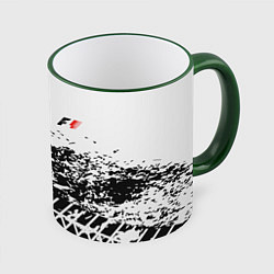 Кружка 3D F1 Формула 1 Mini Logo, цвет: 3D-зеленый кант