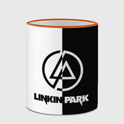 Кружка 3D Linkin Park ЧБ, цвет: 3D-оранжевый кант — фото 2
