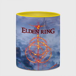 Кружка 3D Elden Ring, Logo, цвет: 3D-белый + желтый — фото 2