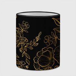 Кружка 3D Golden lines of roses, цвет: 3D-черный кант — фото 2
