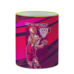 Кружка 3D Баскетбол кабан, цвет: 3D-светло-зеленый кант — фото 2