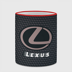 Кружка 3D LEXUS Lexus - Карбон, цвет: 3D-красный кант — фото 2