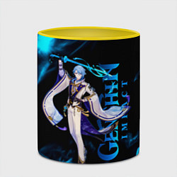 Кружка 3D Kamisato Ayato Камисато Аято, цвет: 3D-белый + желтый — фото 2