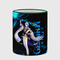 Кружка 3D Kamisato Ayato Камисато Аято, цвет: 3D-зеленый кант — фото 2