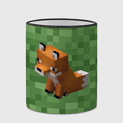 Кружка 3D Лиса из Minecraft, цвет: 3D-черный кант — фото 2
