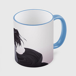 Кружка 3D Рил Мэйер, цвет: 3D-небесно-голубой кант