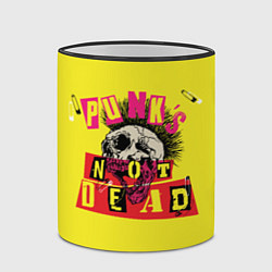 Кружка 3D Punks Not Dead - Панки Хой!, цвет: 3D-черный кант — фото 2