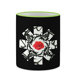 Кружка 3D RHCP Logo Red Rose, цвет: 3D-светло-зеленый кант — фото 2