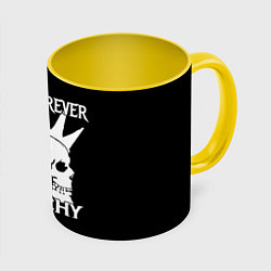 Кружка 3D PUNK FOREVER ANARCHY, цвет: 3D-белый + желтый