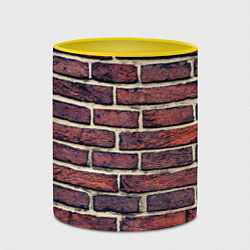 Кружка 3D Brick Wall, цвет: 3D-белый + желтый — фото 2