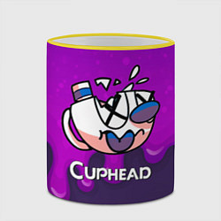 Кружка 3D Cuphead Разбитая чашечка, цвет: 3D-желтый кант — фото 2