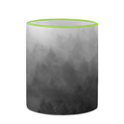 Кружка 3D Темный лес - туман, цвет: 3D-светло-зеленый кант — фото 2
