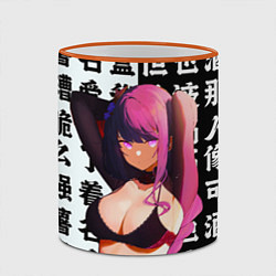 Кружка 3D Баал в купальнике Шогун Райден Геншин Импакт, цвет: 3D-оранжевый кант — фото 2