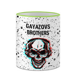 Кружка 3D Gayazovs Brothers ЧЕРЕП Краска, цвет: 3D-светло-зеленый кант — фото 2