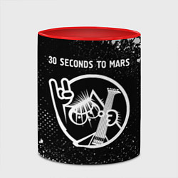 Кружка 3D 30 Seconds to Mars КОТ Краска, цвет: 3D-белый + красный — фото 2