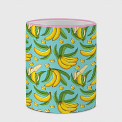 Кружка 3D Banana pattern Summer Fashion 2022, цвет: 3D-розовый кант — фото 2